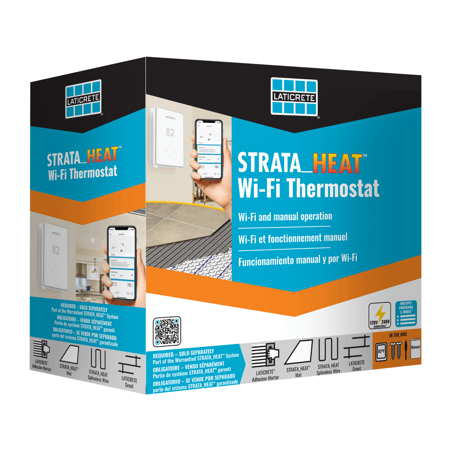 Laticrete - Strata Heat Wi-Fi Enabled Touch-Panel Thermostat