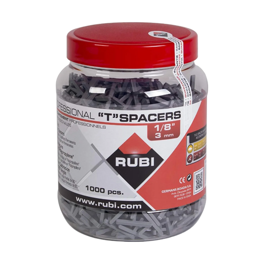 Rubi - Solid T Spacers 1/8" (1000 pcs.) - Tile Installation Accessories