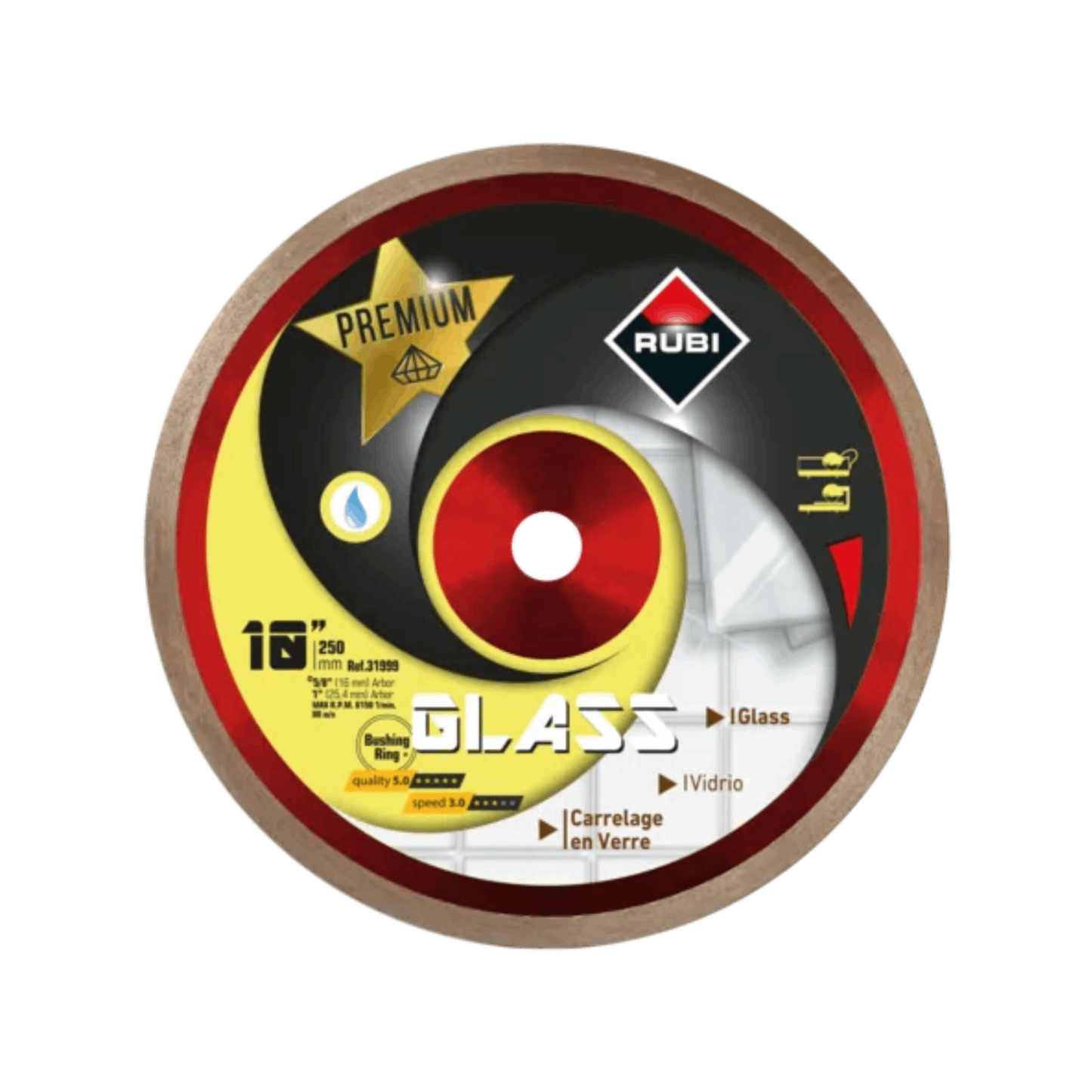 Rubi Tools - Glass 10" Diamond Blade (Premium)