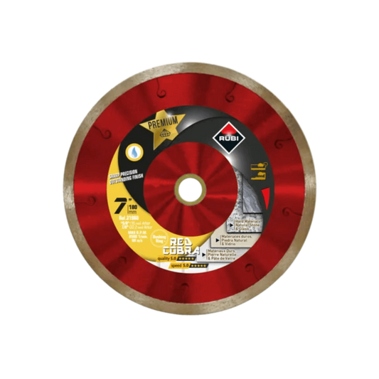 Rubi Tools - Premium Red Cobra Wet 7" Diamond Blade