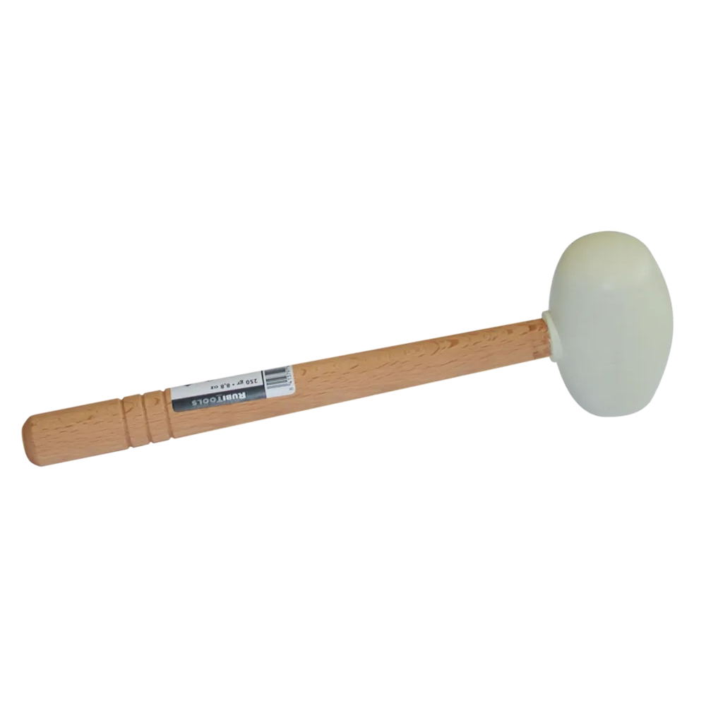 Rubi Tools - White Rubber Round Hammer (17.6oz) - Perfect For Tile Installation