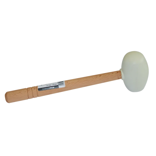 Rubi Tools - White Rubber Round Hammer (17.6oz) - Perfect For Tile Installation