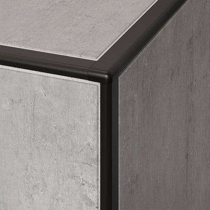 Schluter-Jolly profile installed on a bathroom tile corner.