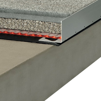 Schluter-BARA-RWL Edging Profile w/ Drainage Holes for Pavers