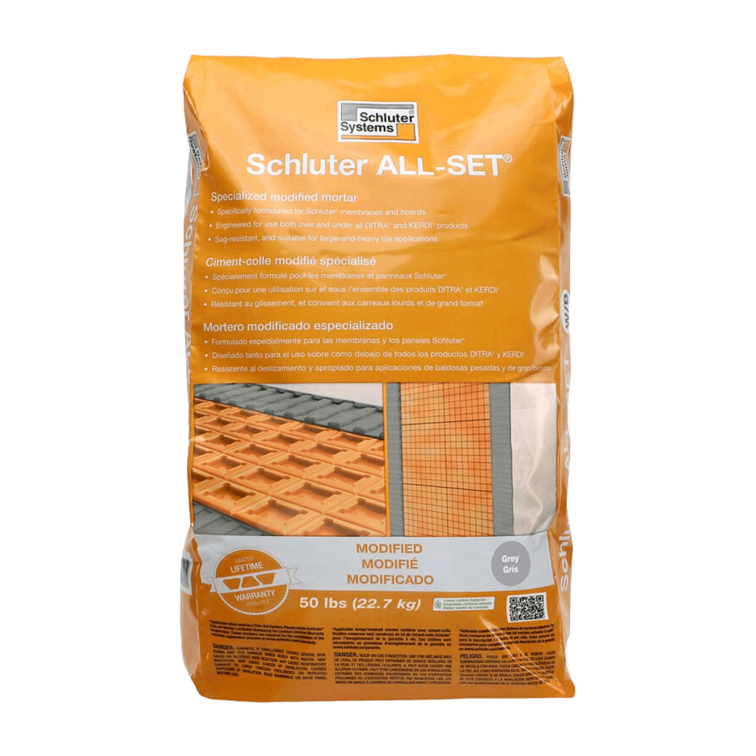 Schluter ALL SET Modified Thinset Mortar (50lbs) – Home Tile Center