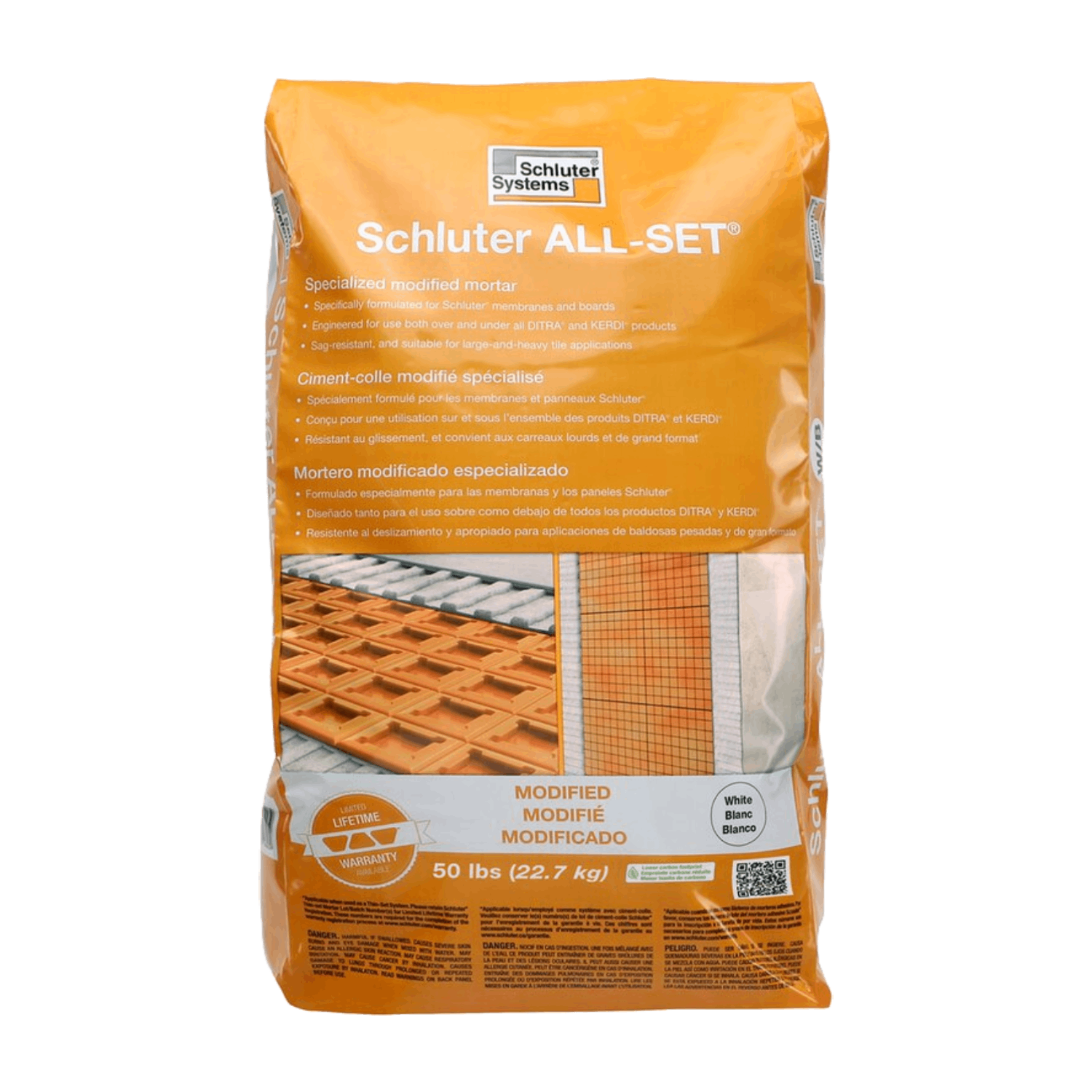 All Set Coverage Schluter ALL SET Modified Thinset Mortar (50lbs) – Home Tile Center