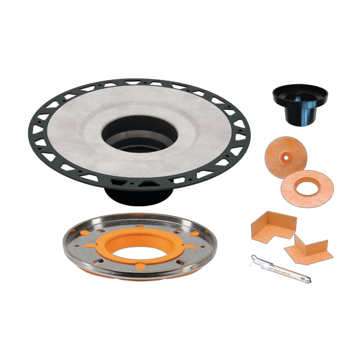 Schluter KERDI-DRAIN-A Integrated Bonding Flange Adaptor Kits