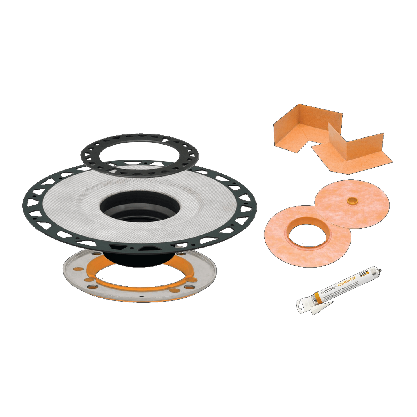 Schluter KERDI-DRAIN-A Integrated Bonding Flange Adaptor Kits