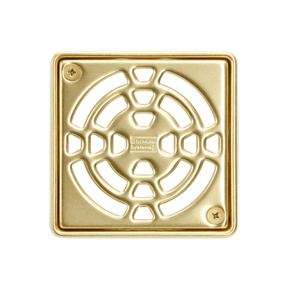 Schluter KERDI Drain Grate Kit 4" - Metallic Finishes (Pick Color)