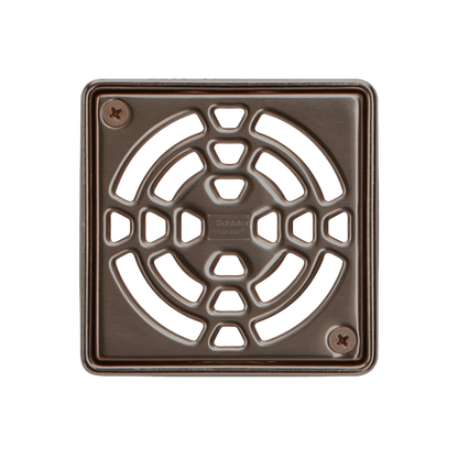 Schluter KERDI Drain Grate Kit 4" - Metallic Finishes (Pick Color)