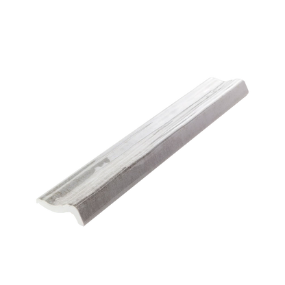 Alchimia 3x12" - 9mm Glossy Ceramic Chair Rail Trim Tile in Handmade Style