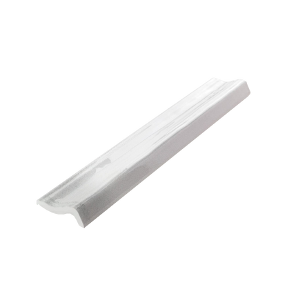 Alchimia 3x12" - 9mm Glossy Ceramic Chair Rail Trim Tile in Handmade Style